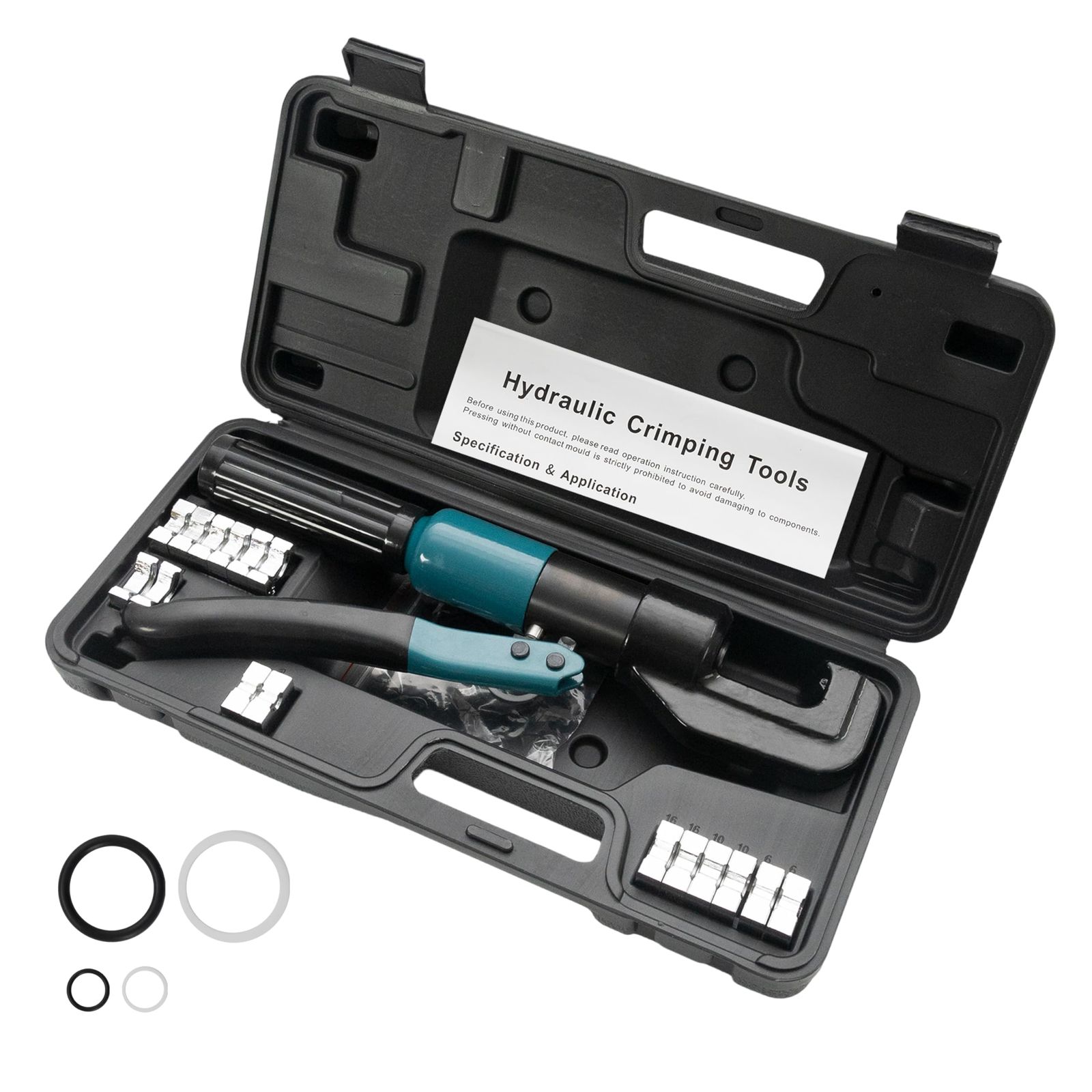 GOODRIG油圧式圧着工具 8種類のダイス付き 12 AWG-2/0 AWG 電気端子用圧着ツール 最大出力10トンso