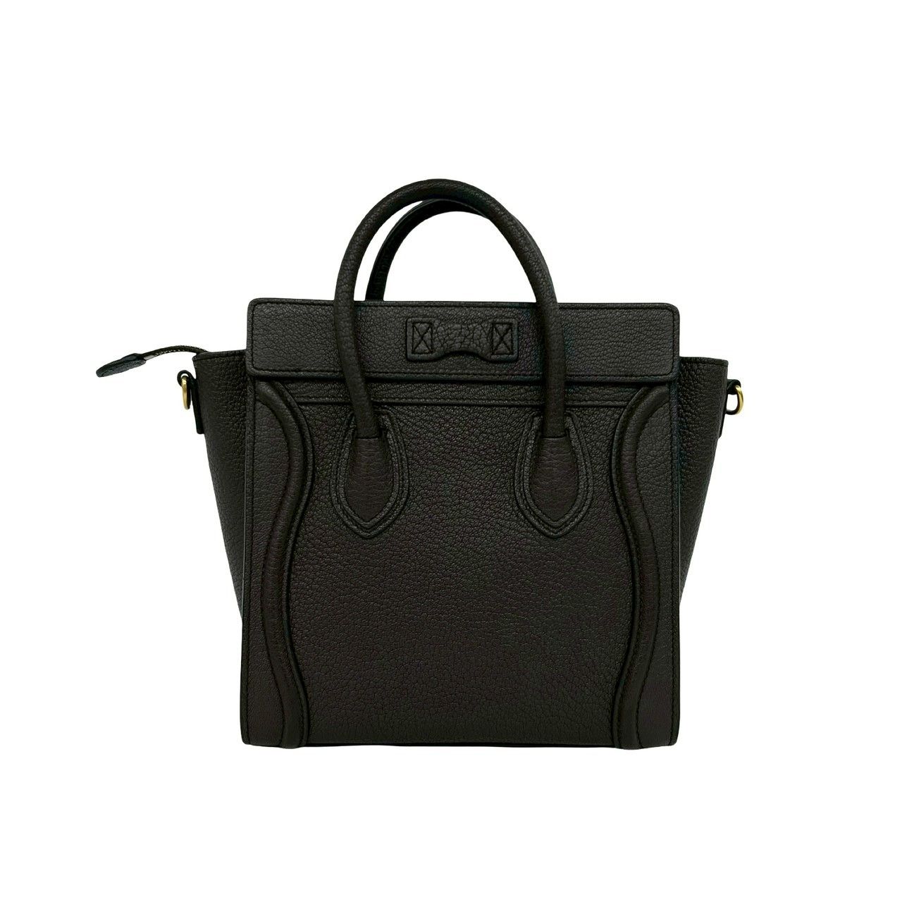 未使用保管品 CELINE セリーヌ ラゲージ ナノ ショッパー レザー 2way 