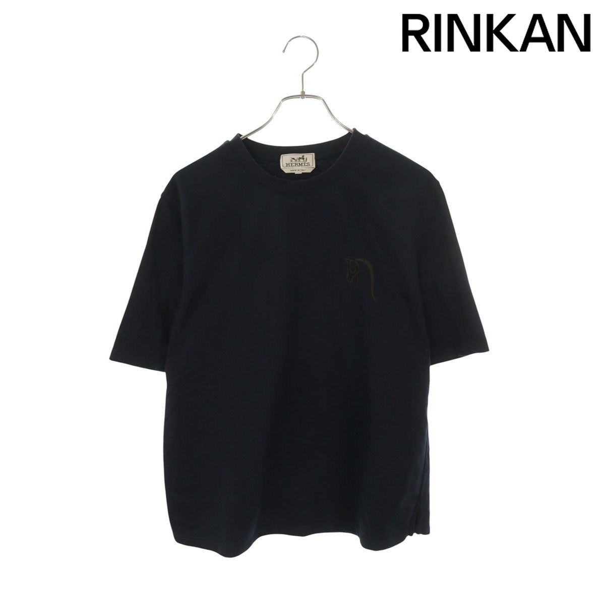 エルメス レザーホースワッペンTシャツ メンズ S