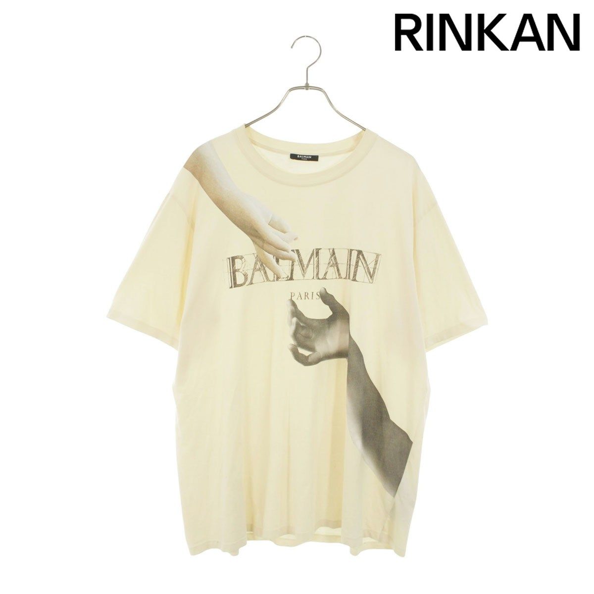 バルマン EG010GC81 ハンドロゴプリントTシャツ メンズ M
