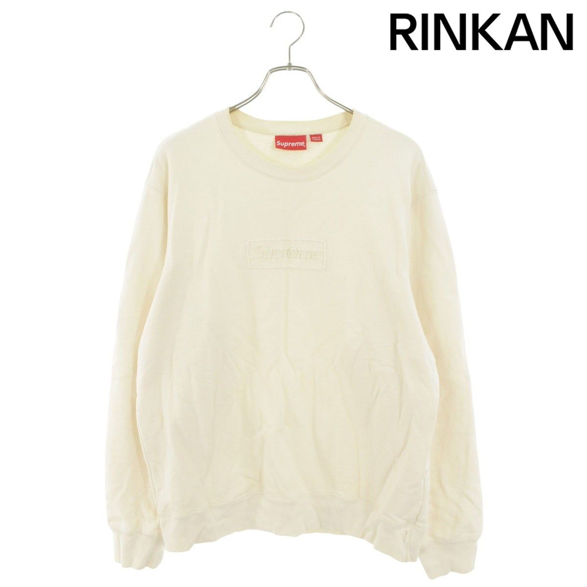 シュプリーム 20SS Cutout Logo Crewnwck カットアウトボックスロゴクルーネックスウェット メンズ M