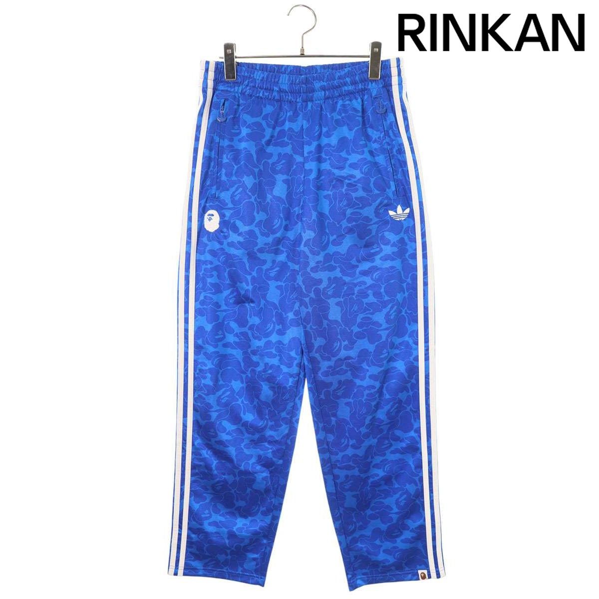 アベイシングエイプ ×アディダス adidas FIREBIRD TRACK PANTS 総柄ロゴ刺繍ロングパンツ メンズ S