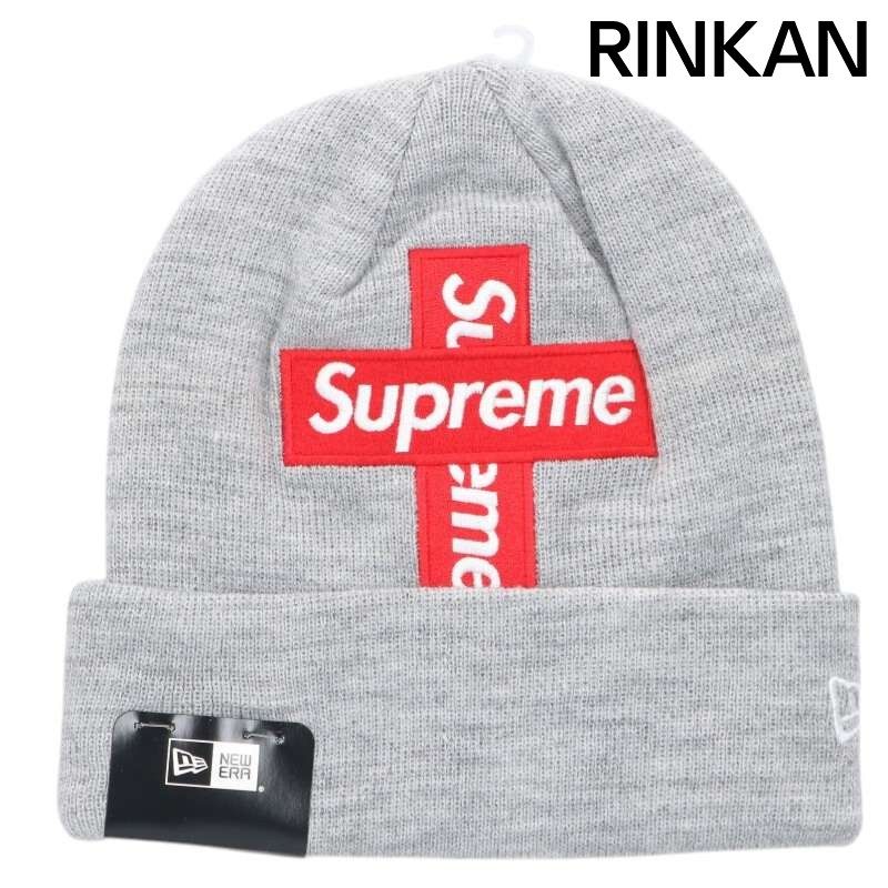 シュプリーム ×ニューエラ New Era 20AW Cross Box Logo Beanie クロスボックスロゴビーニーニット帽 メンズ