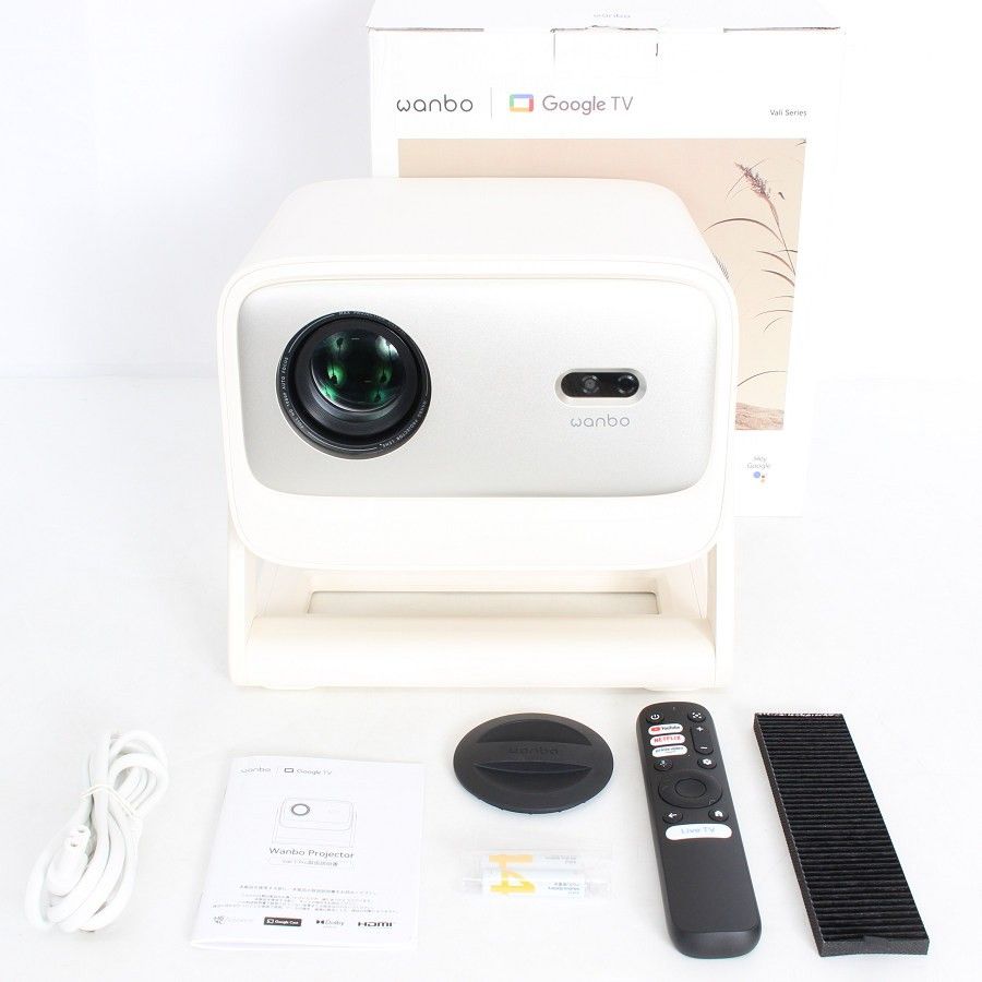 【美品】Wanbo Vali 1 Pro ウォームホワイト プロジェクター Google TV搭載 ワンボ バリ1 プロ 本体