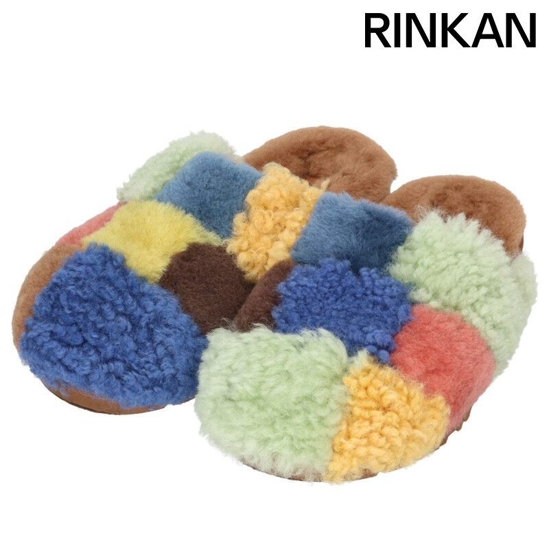 アグ ×ジエルダーステイツマン The Elder Statesman TES Patchwork Slide パッチワークボアミュールサンダル メンズ 29cm