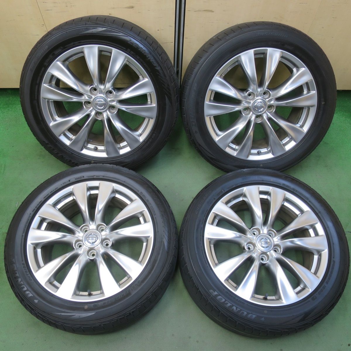 4本価格★日産 Y51 フーガ 純正 245/50R18 ダンロップ LE MANS V ルマン5 18インチ PCD114.3/5H★6052601イノ
