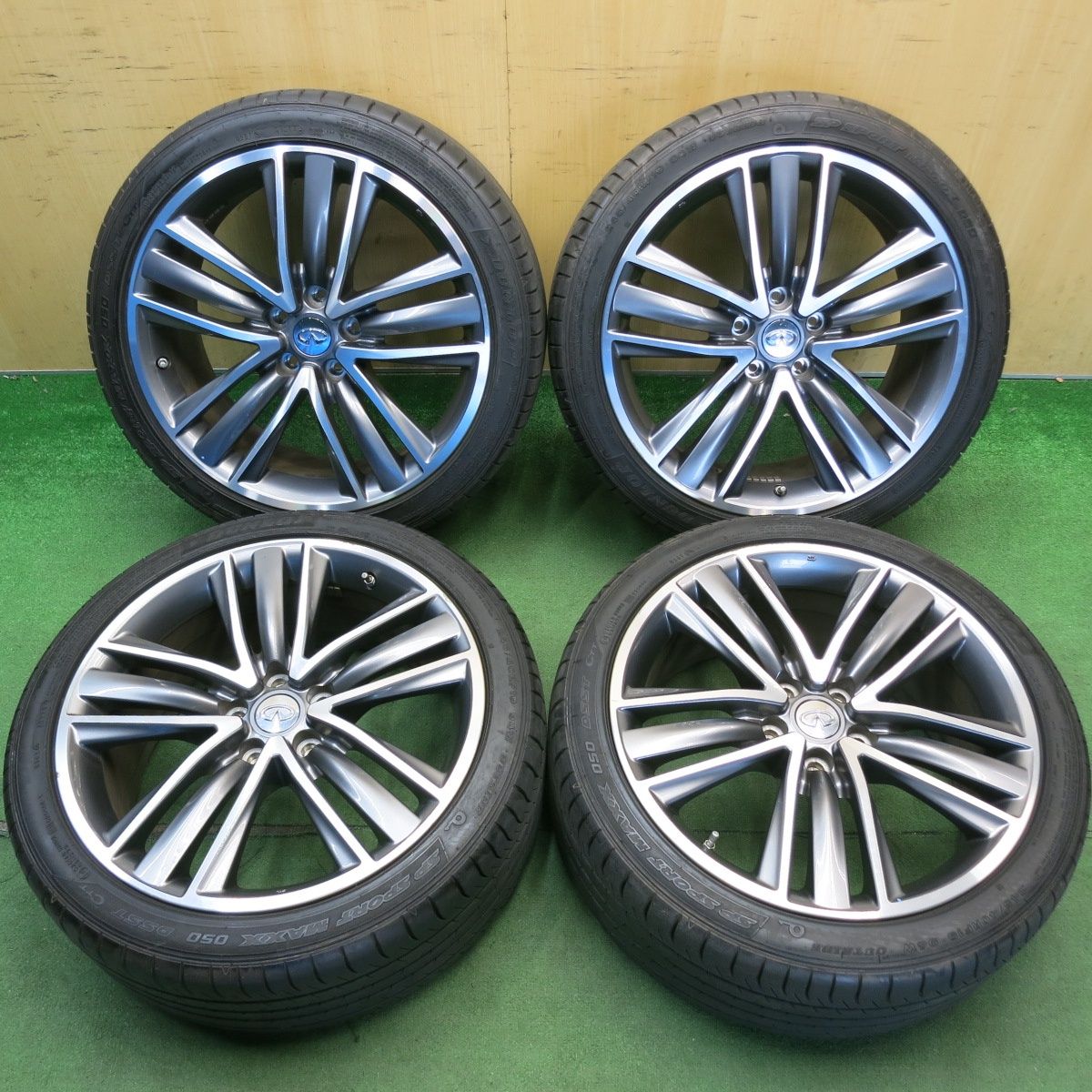 バリ溝！9分★日産 V37 スカイライン TYPE-SP インフィニティ 純正 245/40R19 ダンロップ SPスポーツマックス 050 DSST CTT 19インチ PCD114.3/5H★6052106HAノ