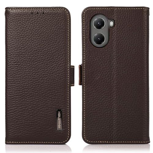 For Xiaomi POCO X7 Pro ケース 手帳型 本革 For Xiaomi POCO X7 Pro カバー 財布型 高級本皮 シュリンクカーフレザー シンプル手帳ケース 耐摩擦 サイドマグネット式 カード収納 大容量 3枚 横置 9dc78d8b