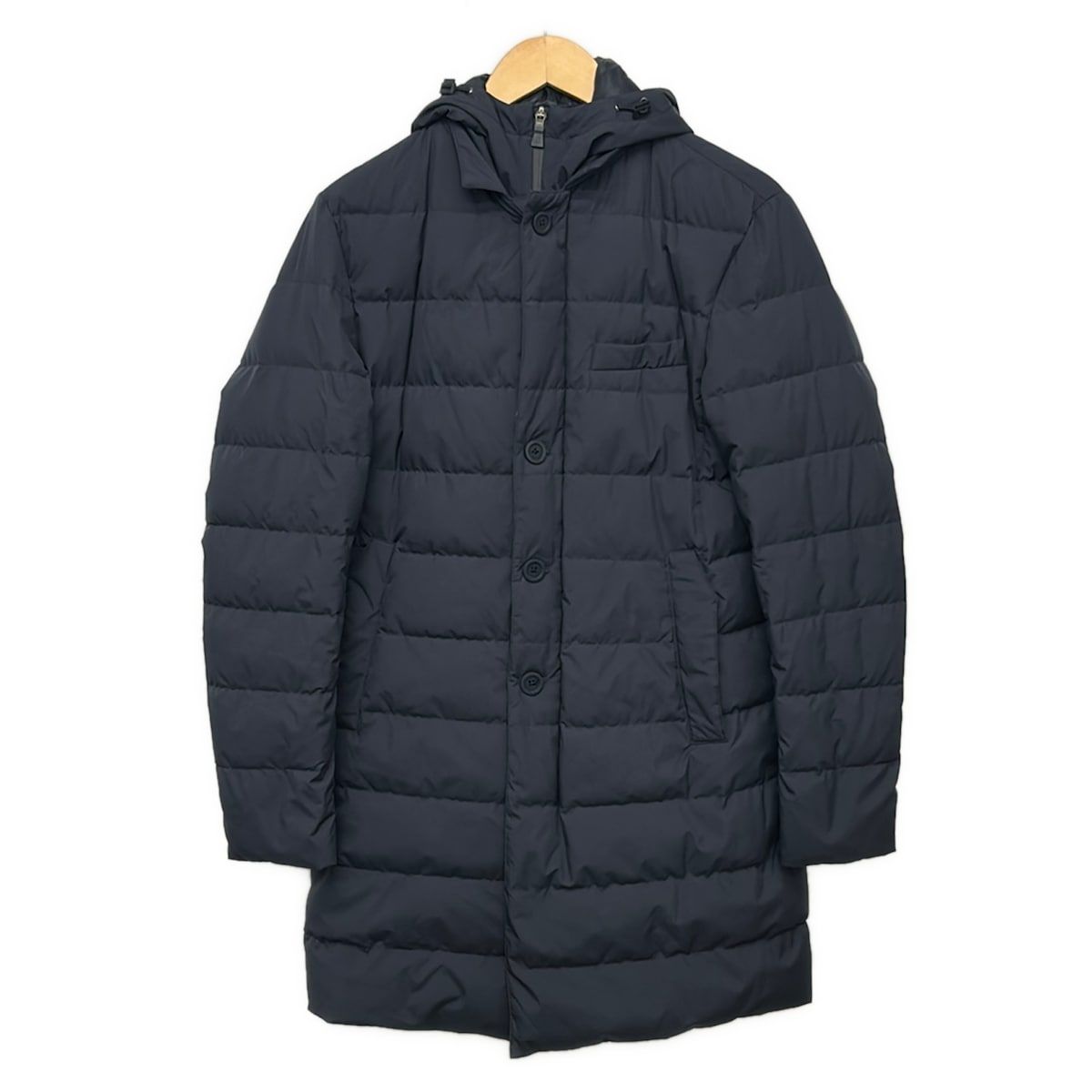 HERNO(ヘルノ) ダウンコート サイズ46 S メンズ美品 - 37862-34469 ダークネイビー 長袖/冬/GORE-TEX/