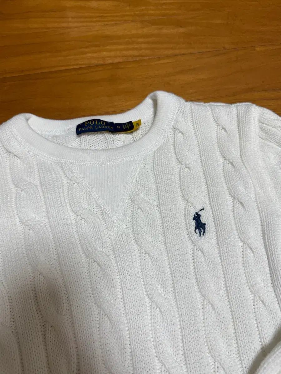 ポロ ラルフローレン ケーブル ニット 白