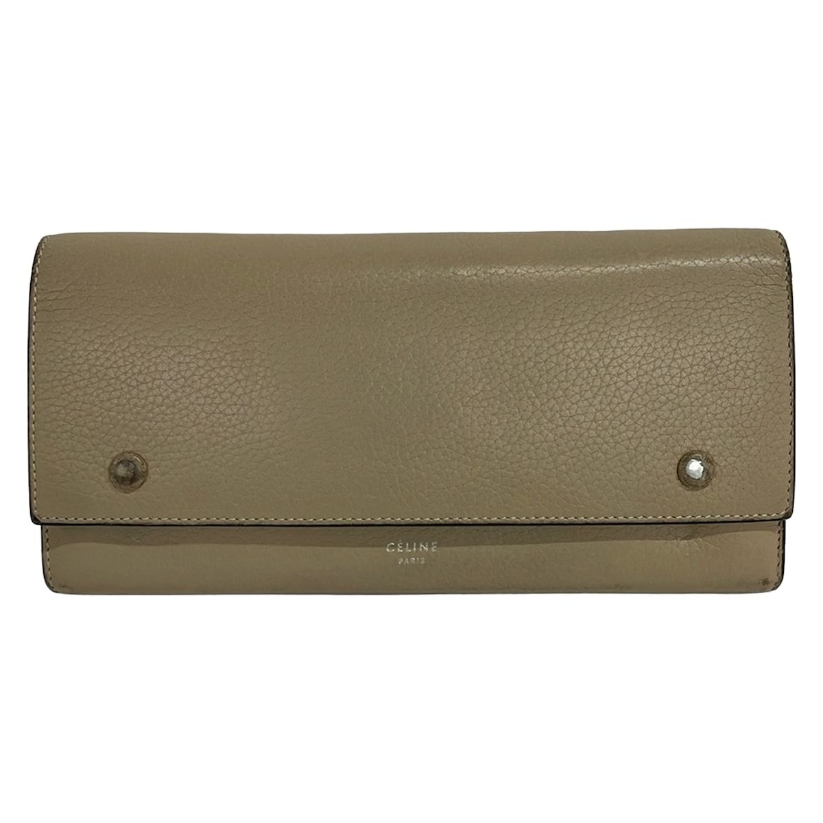 CELINE(セリーヌ) 長財布 - 101673JFL.03UN ベージュ レザー