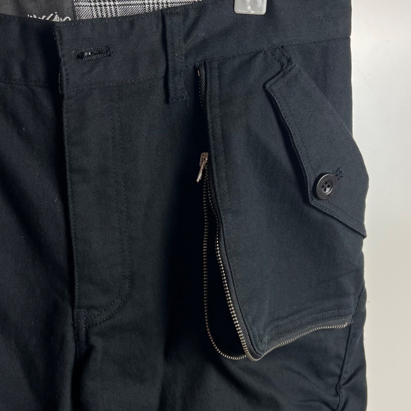 MOSSIMO 00s y2k archive 3D zip cropped pants XL モッシモ