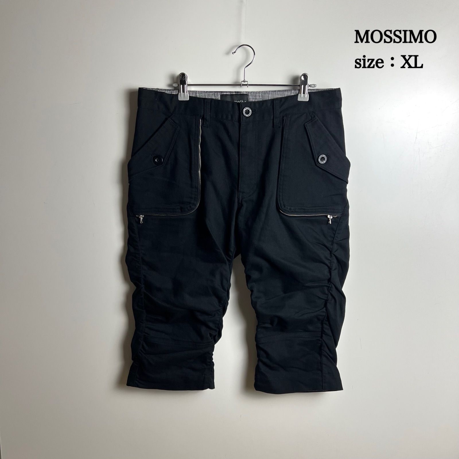 MOSSIMO 00s y2k archive 3D zip cropped pants XL モッシモ