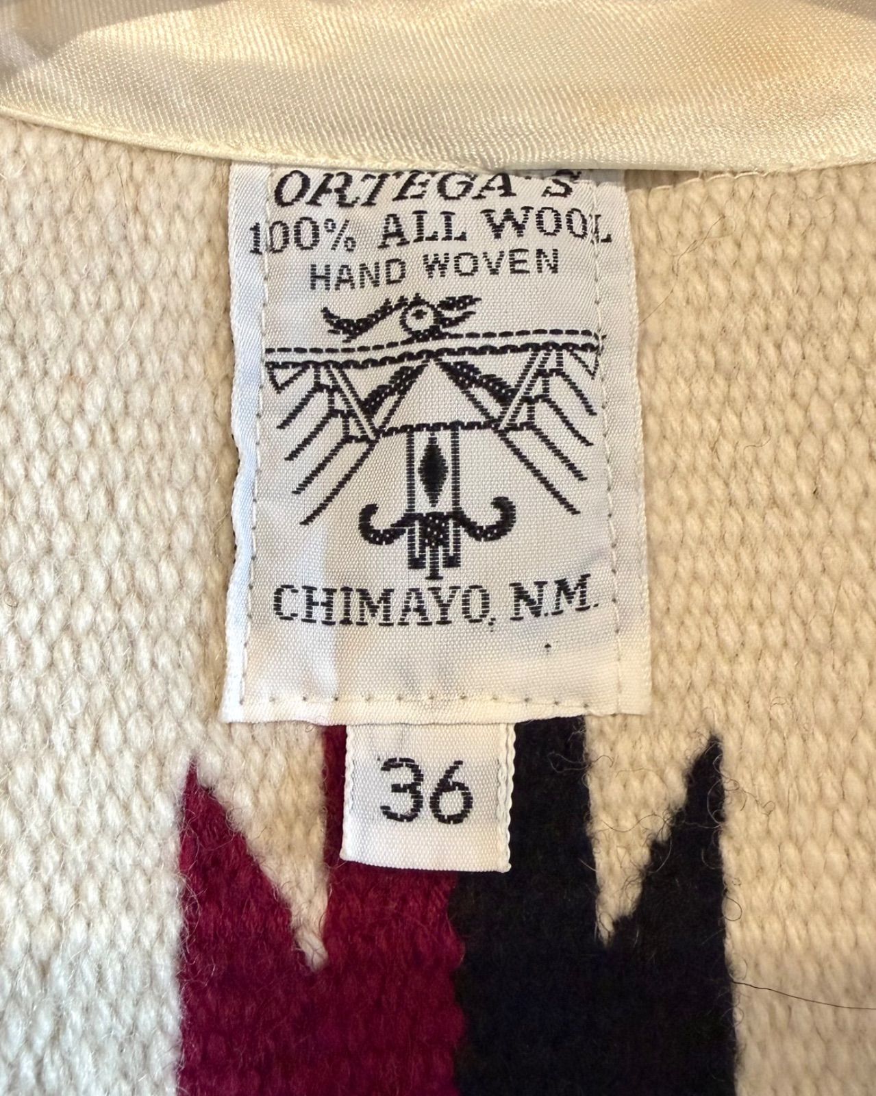 ORTEGA'S-Wool vest-(size 36)Made in U.S.A. 美品 オルテガ