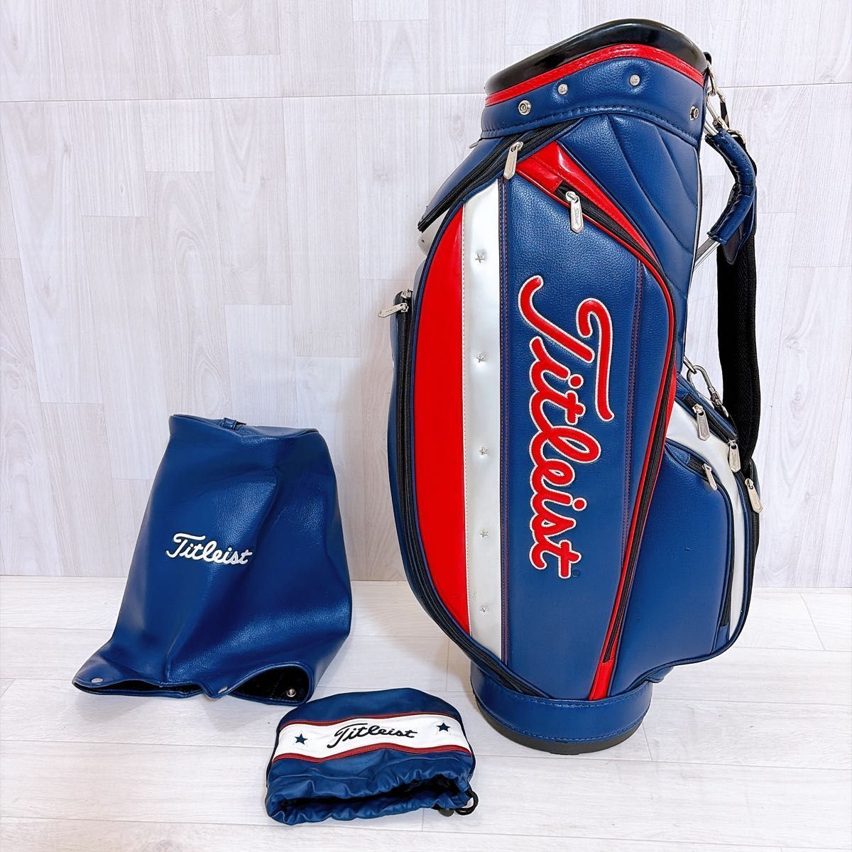 Titleist タイトリスト キャディバッグ ゴルフバッグ カート ネイビー