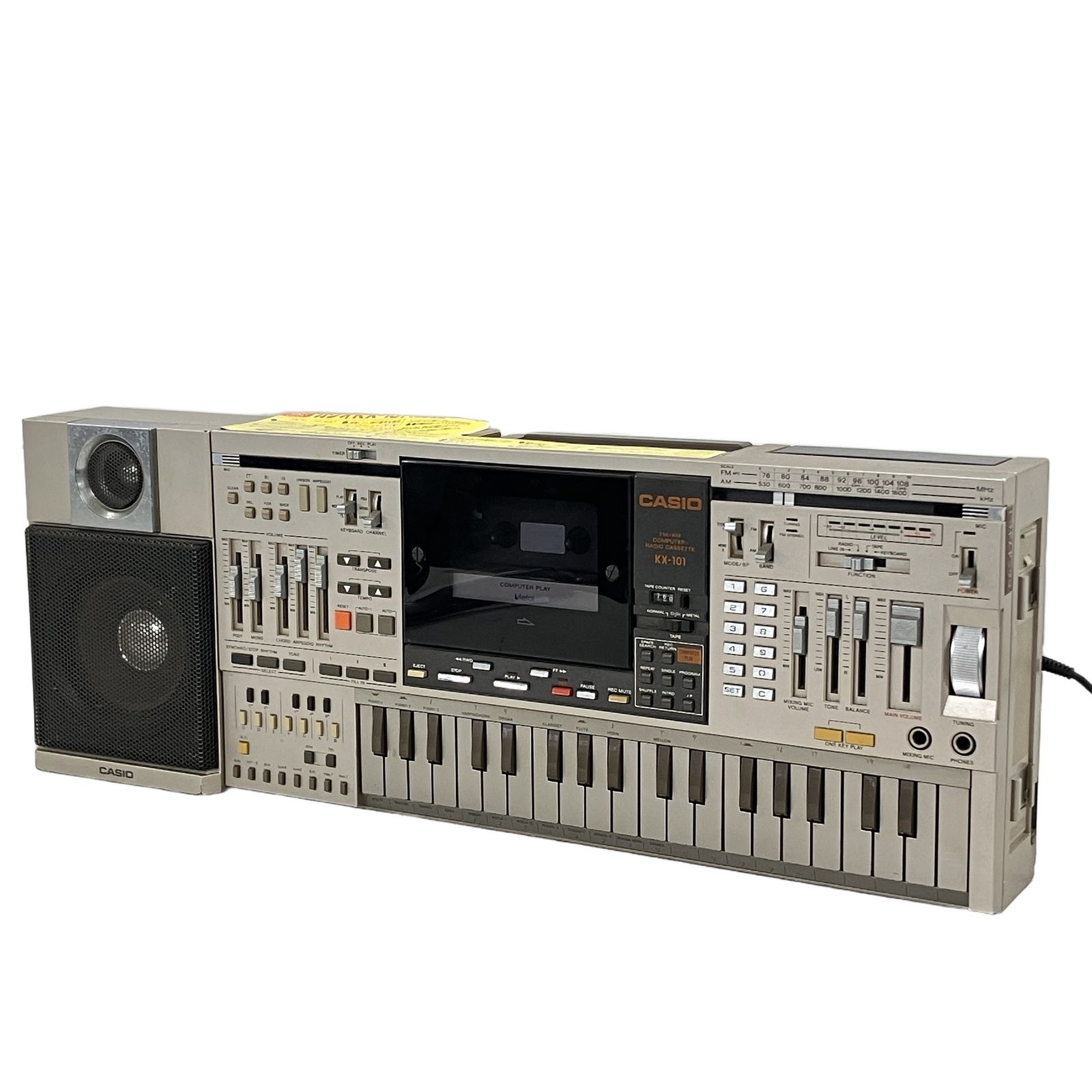 Casio カシオ KX-101 キーボード内蔵 ラジカセ ジャンク W11235579