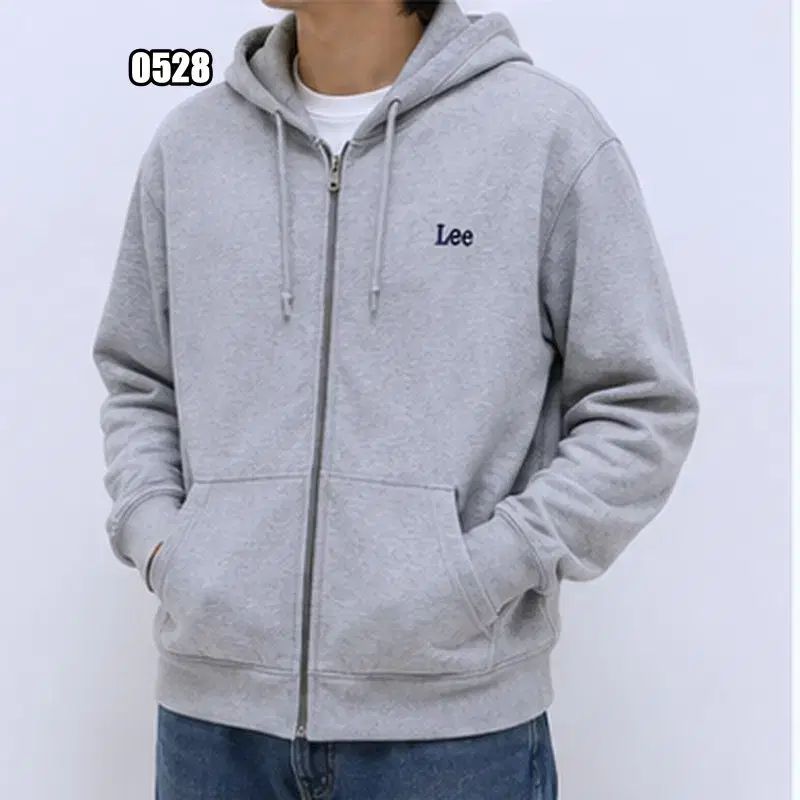 XL Lee スモール Twii ロゴ 起毛 フード ジップアップ
