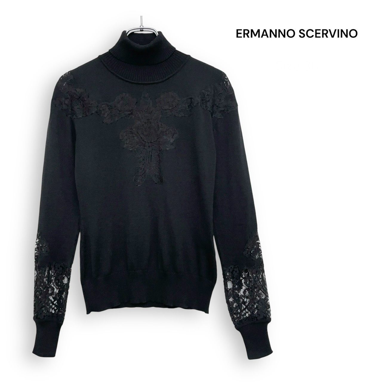 ERMANNO SCERVINO エルマンノ シェルヴィーノ レース 刺繍 ニット