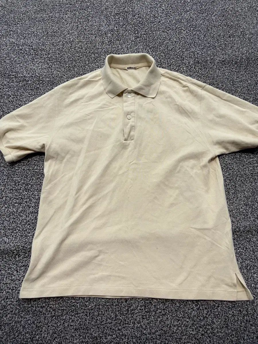 オーラリー アイボリー カラーTシャツ 4