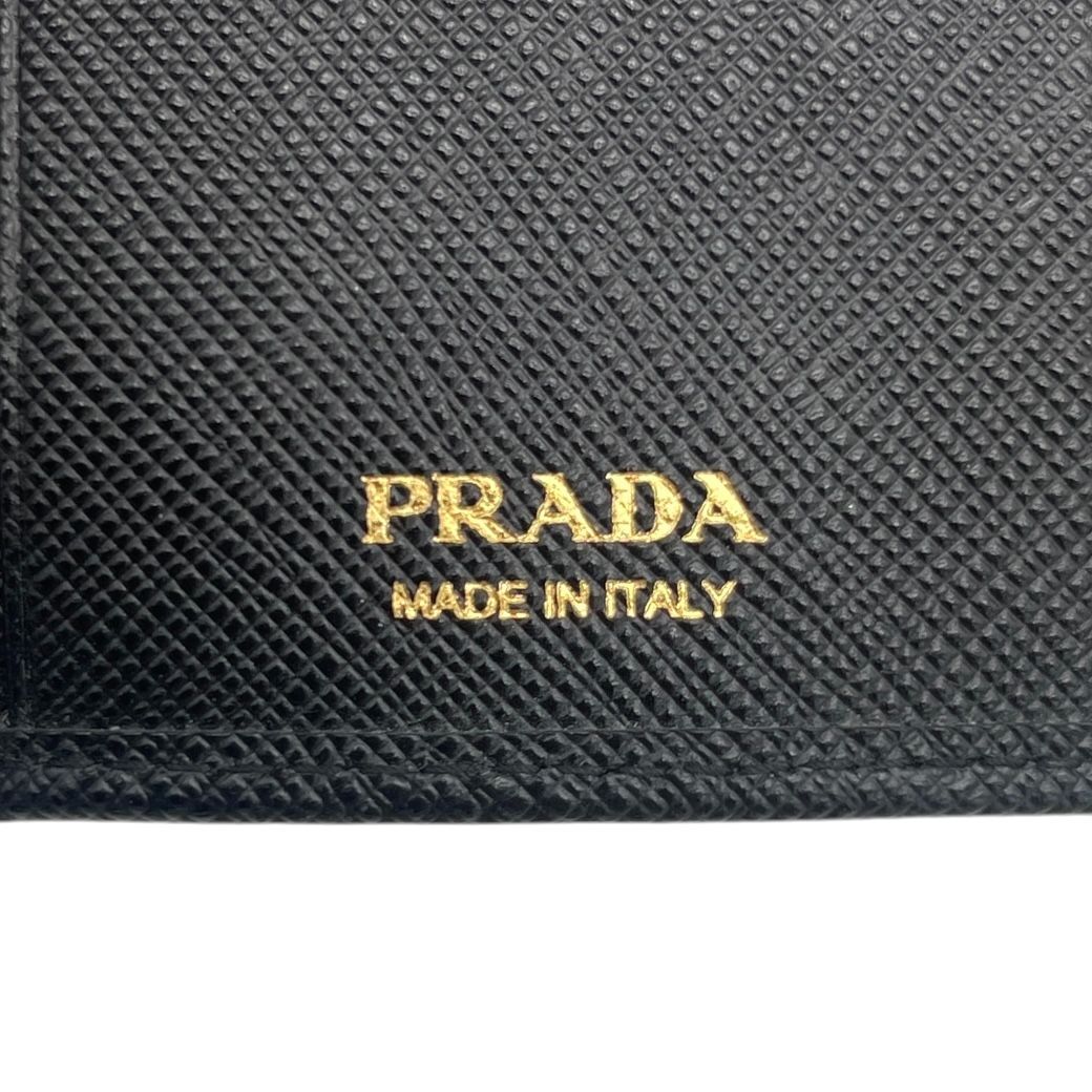 極美品 PRADA プラダ 6連キーケース サフィアーノ トライアングルロゴ