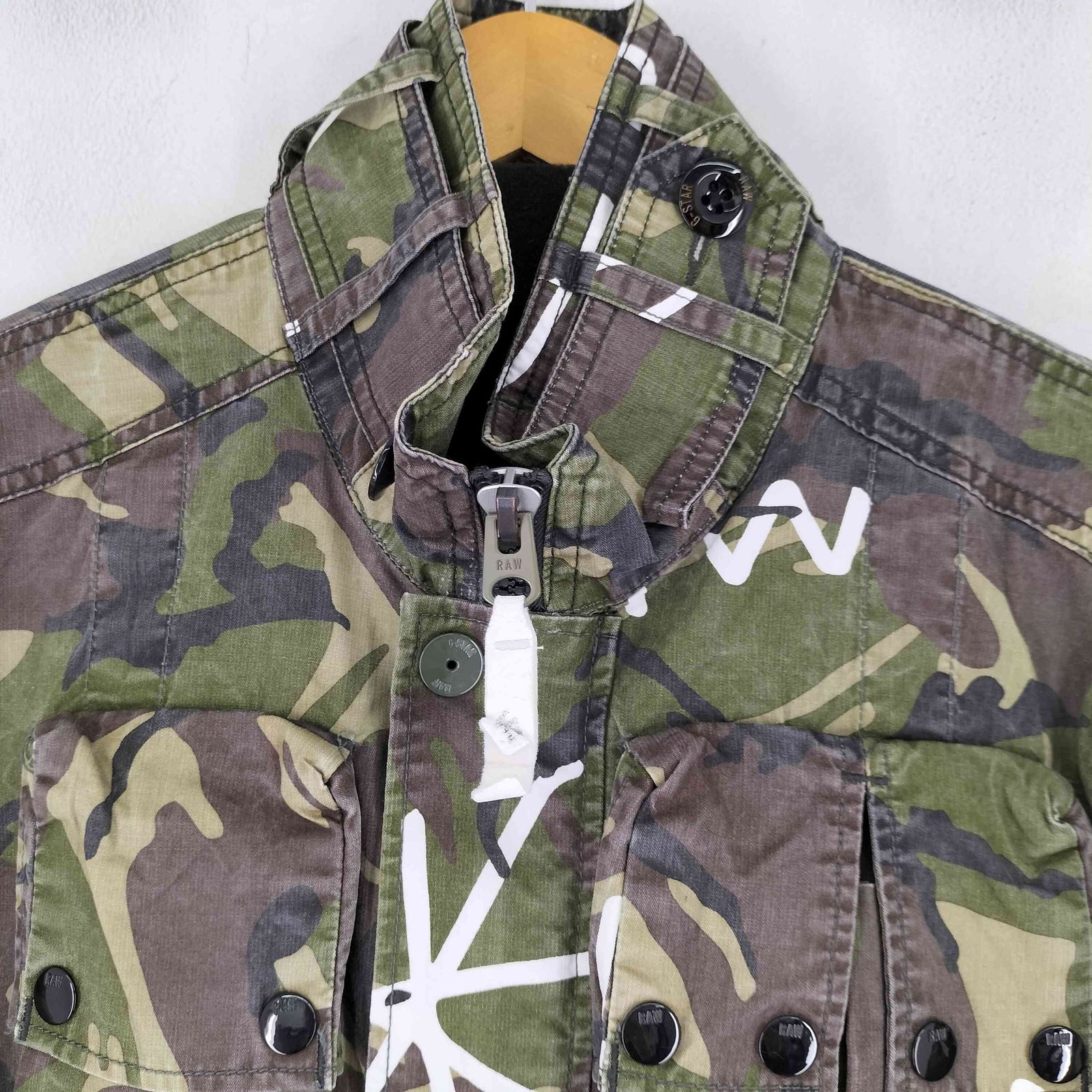 ジースターロー G-STAR RAW マルチポケット カモフラ ジャケット 