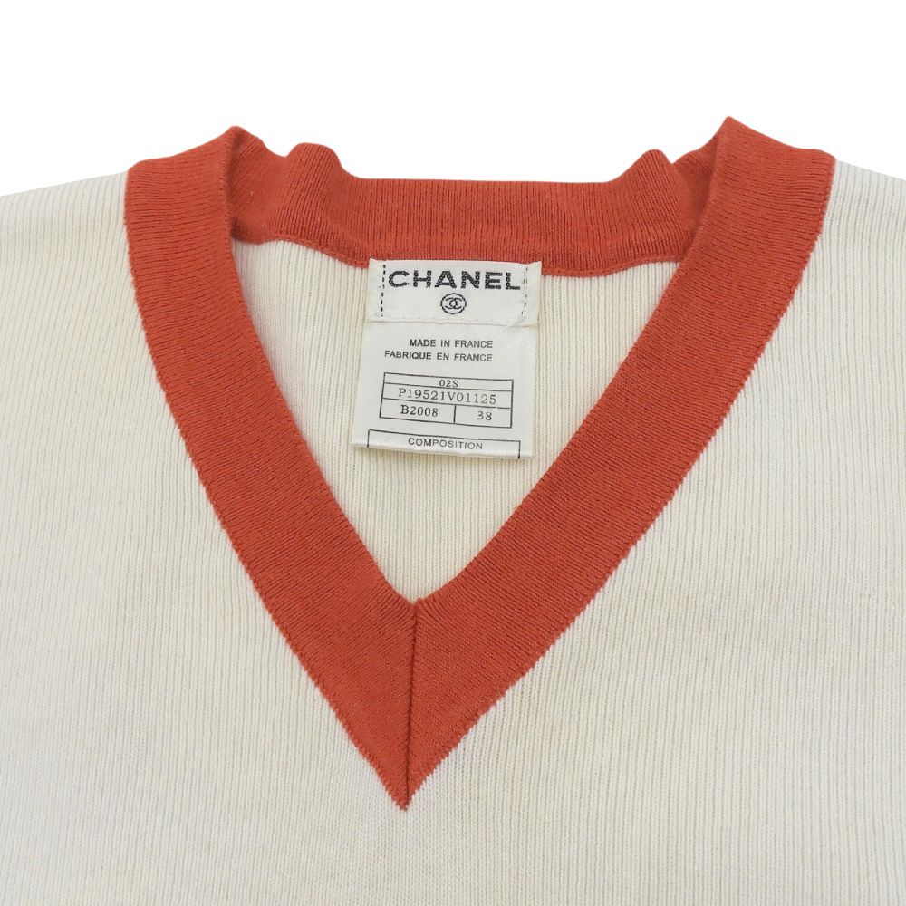 CHANEL シャネル ココマークワッペン バイカラー ニット トップス