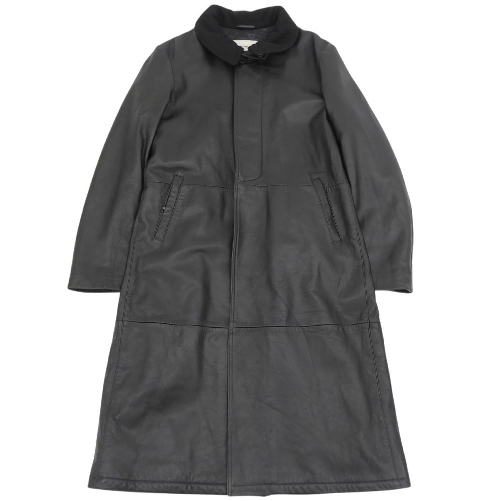 EMPORIO ARMANI エンポリオアルマーニ コート アウター メンズ ラムレザー ブラック 46 2000’s