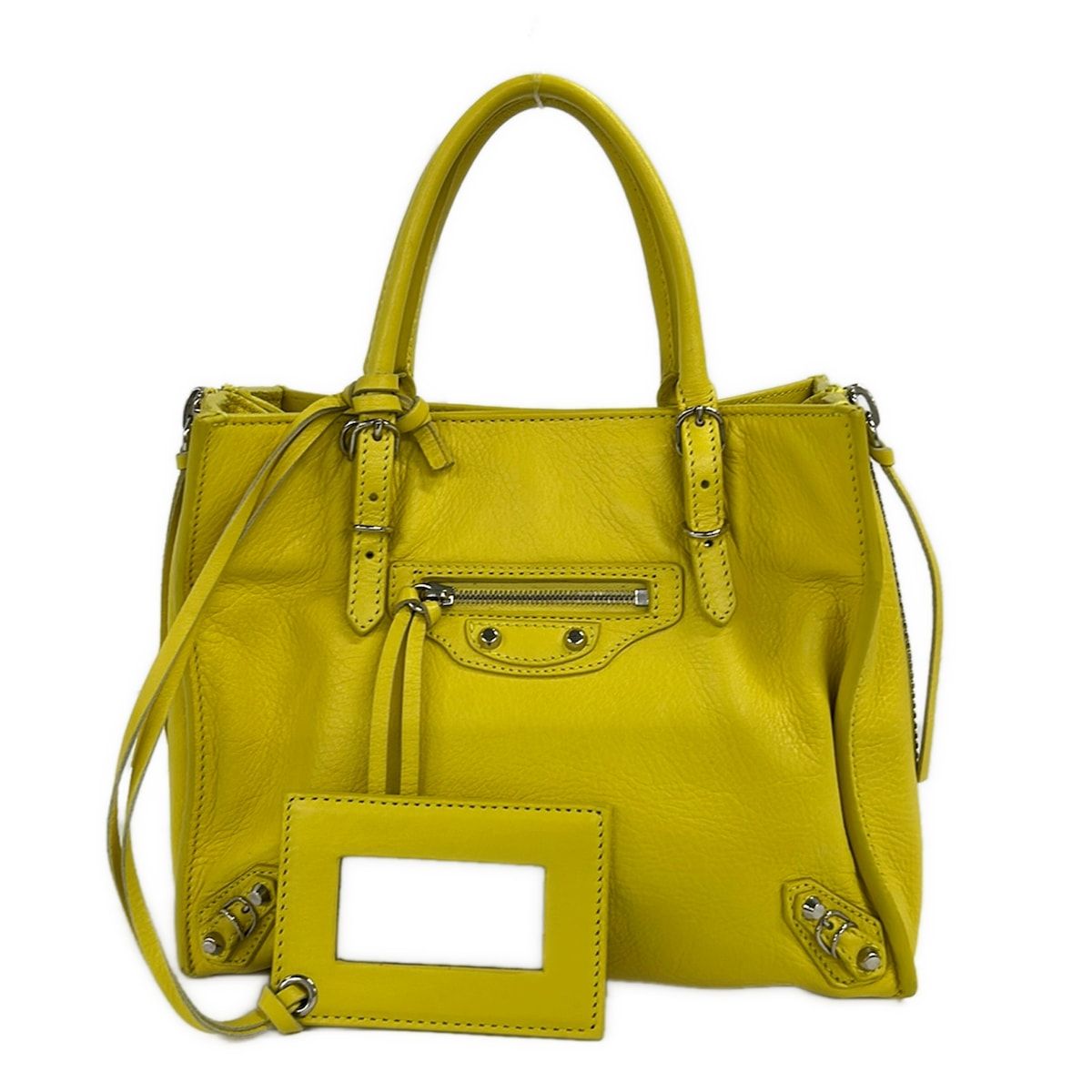 BALENCIAGA(バレンシアガ) トートバッグ ミニペーパーA4 357333 イエロー レザー