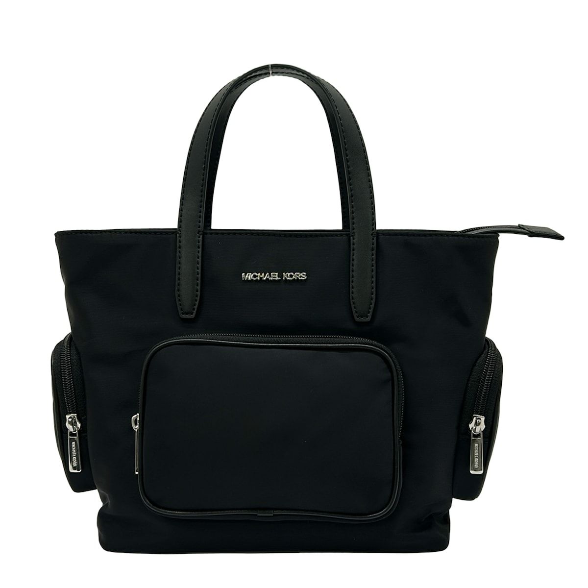 MICHAEL KORS(マイケルコース) トートバッグ美品 カーゴ ポケット トート スモール 黒 レザー