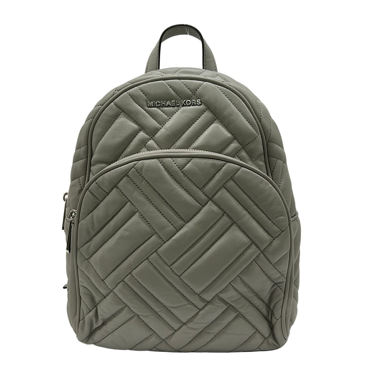 MICHAEL KORS(マイケルコース) リュックサック美品 アビー キルティング レザー ミディアム バックパック グレー レザー