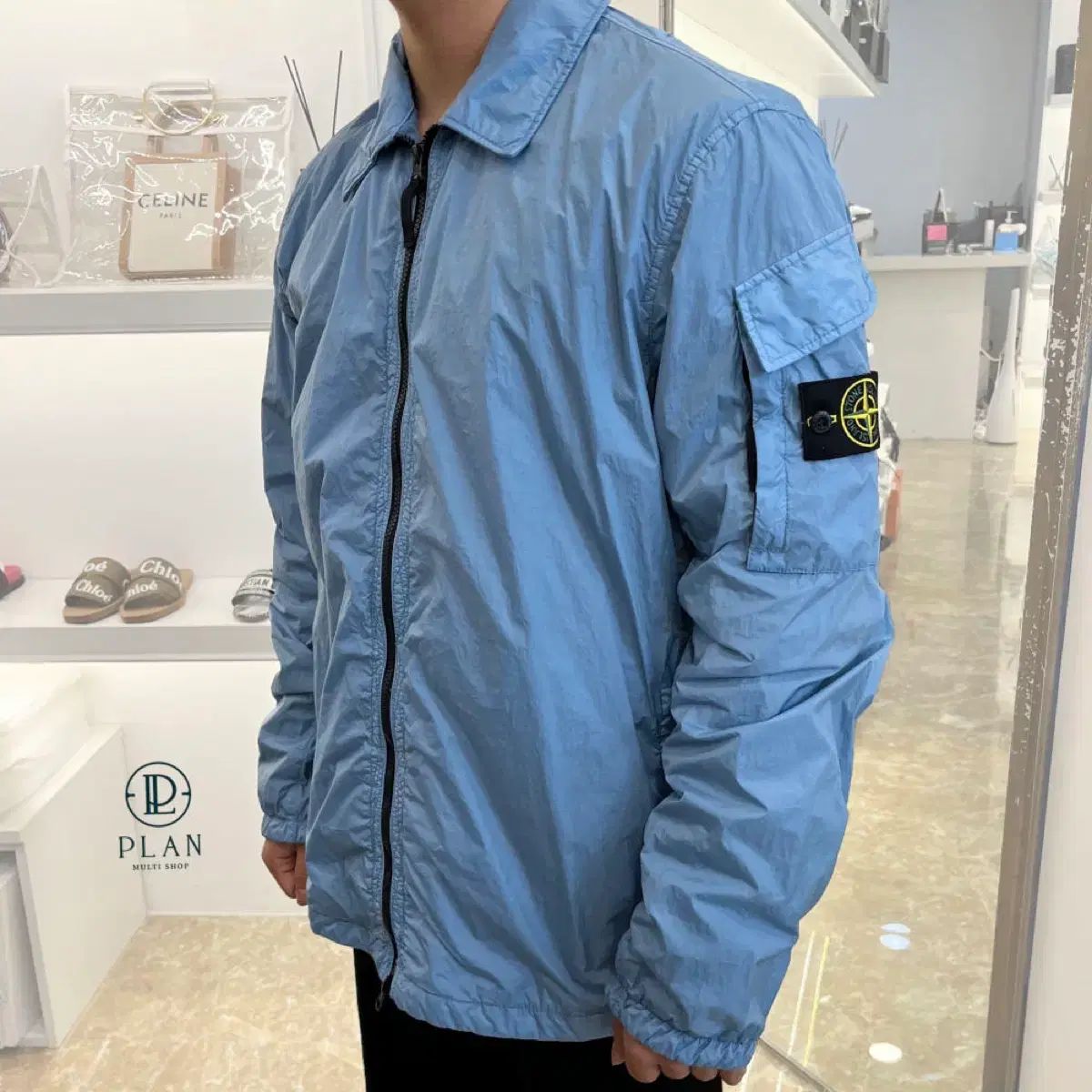 STONE ISLAND ストーンアイランド メンズ ブルー ナイロン トラック ジャケット