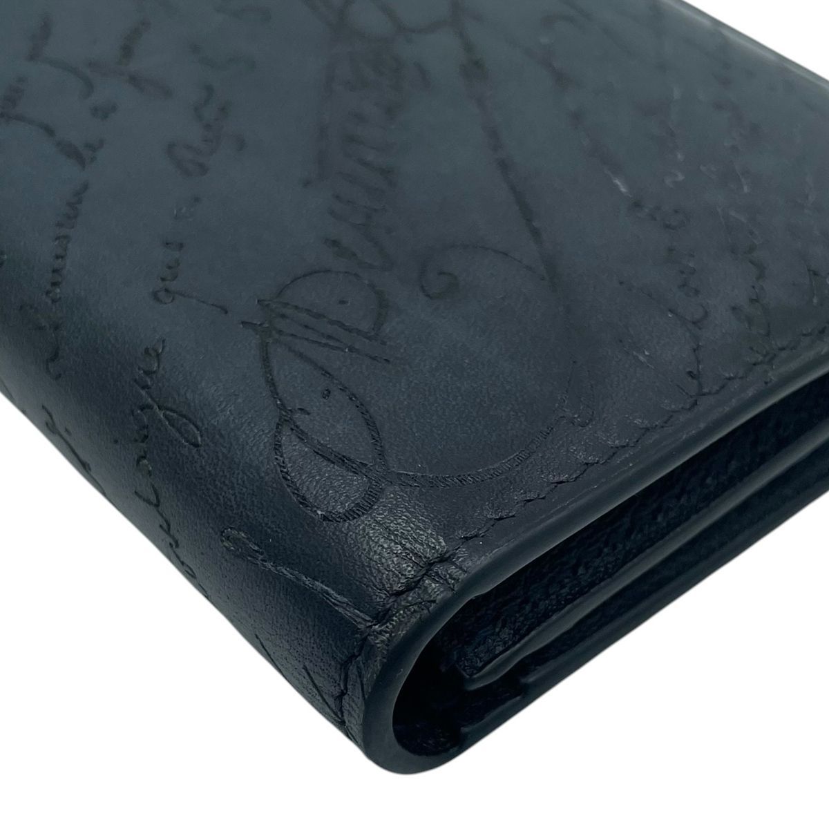 中古】 Berluti ベルルッティ エスパス スクリットレザー ブルー系 