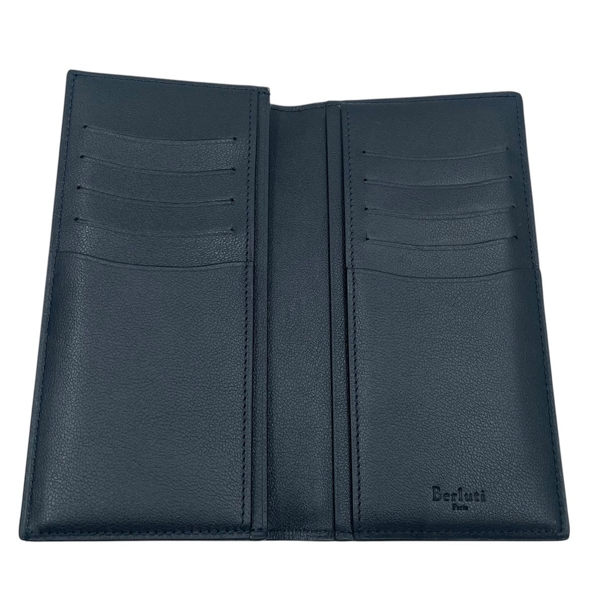 中古】 Berluti ベルルッティ エスパス スクリットレザー ブルー系 