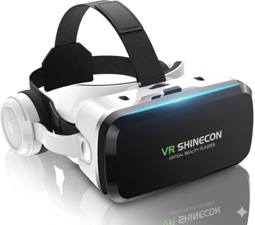 【2026年 Bluetooth搭載】 OLANSOR VRゴーグル ヘッドホン付き ピント調節可 5.5?7.2インチ対応 非球面レンズ 快適装着 日本語取説付ma 66ab514c