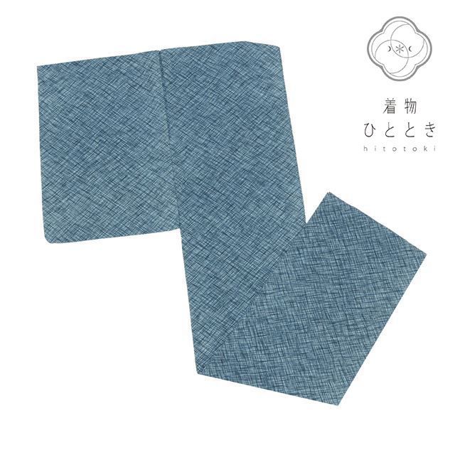 浴衣 男性用 美品 化繊 リサイクル着物 メンズ 裄65cm 身丈140cm M 紺色系 単品 木綿 菱文様 tt0407b [ リサイクル着物 リユース着物 和服 着物 古着 ]