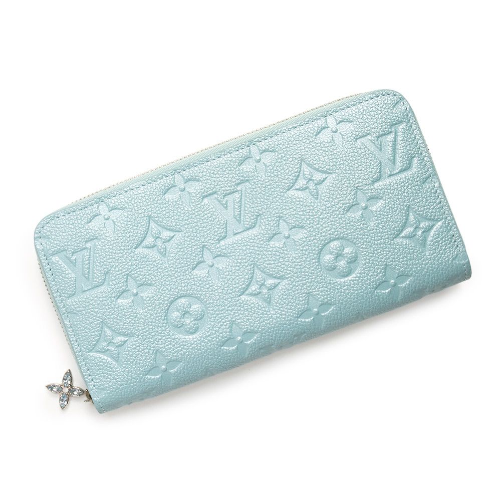 ルイ ヴィトン M12680 ジッピーウォレット モノグラムアンプラント アズールフロスト ラウンドファスナー 長財布 レザー シルバー金具 箱付 LOUIS VUITTON（新品・未使用品）