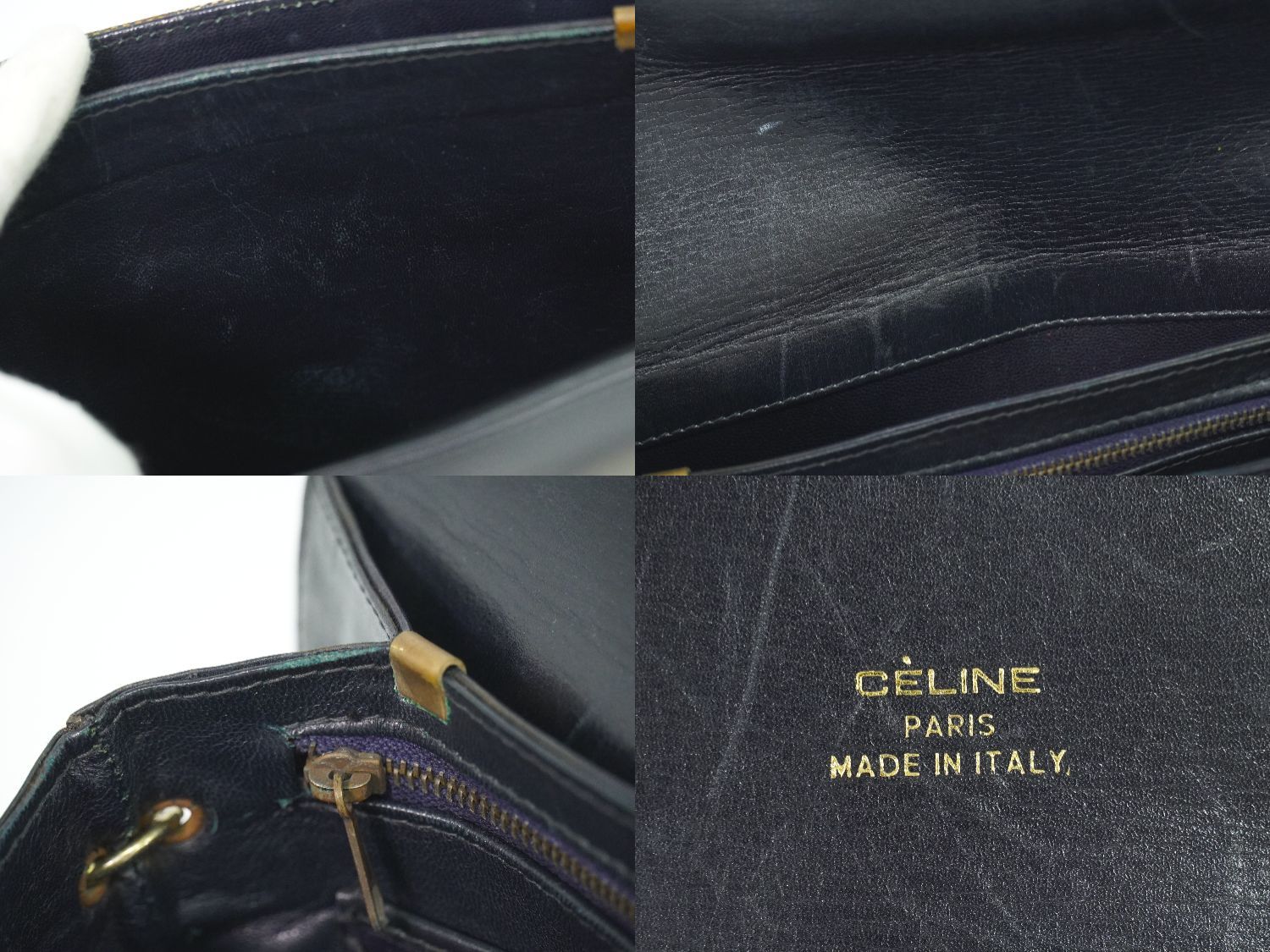 本物 セリーヌ CELINE Cサルキー 馬車金具 ショルダーバッグ