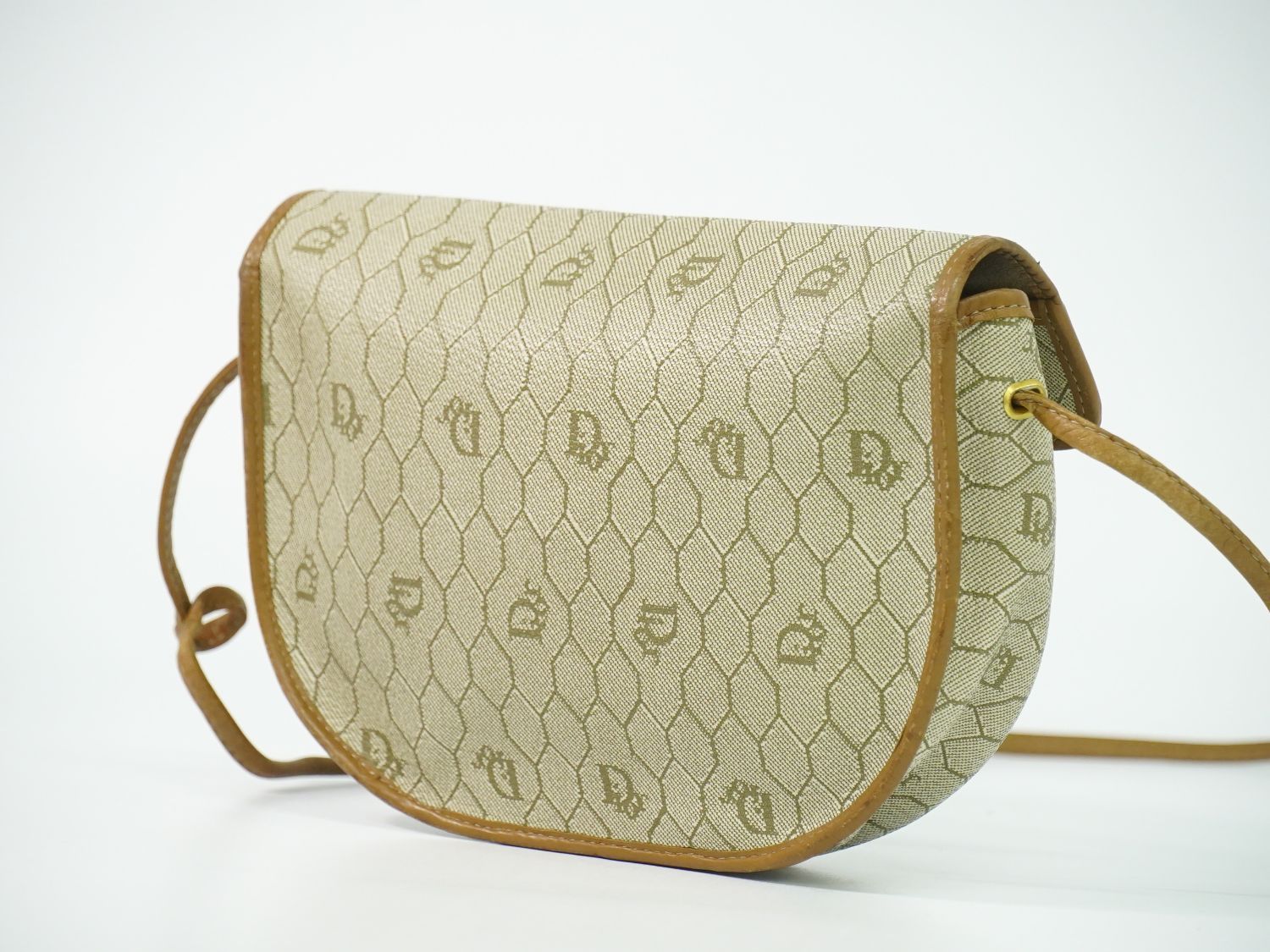 本物 クリスチャン ディオール Christian Dior ハニカム柄 ショルダー