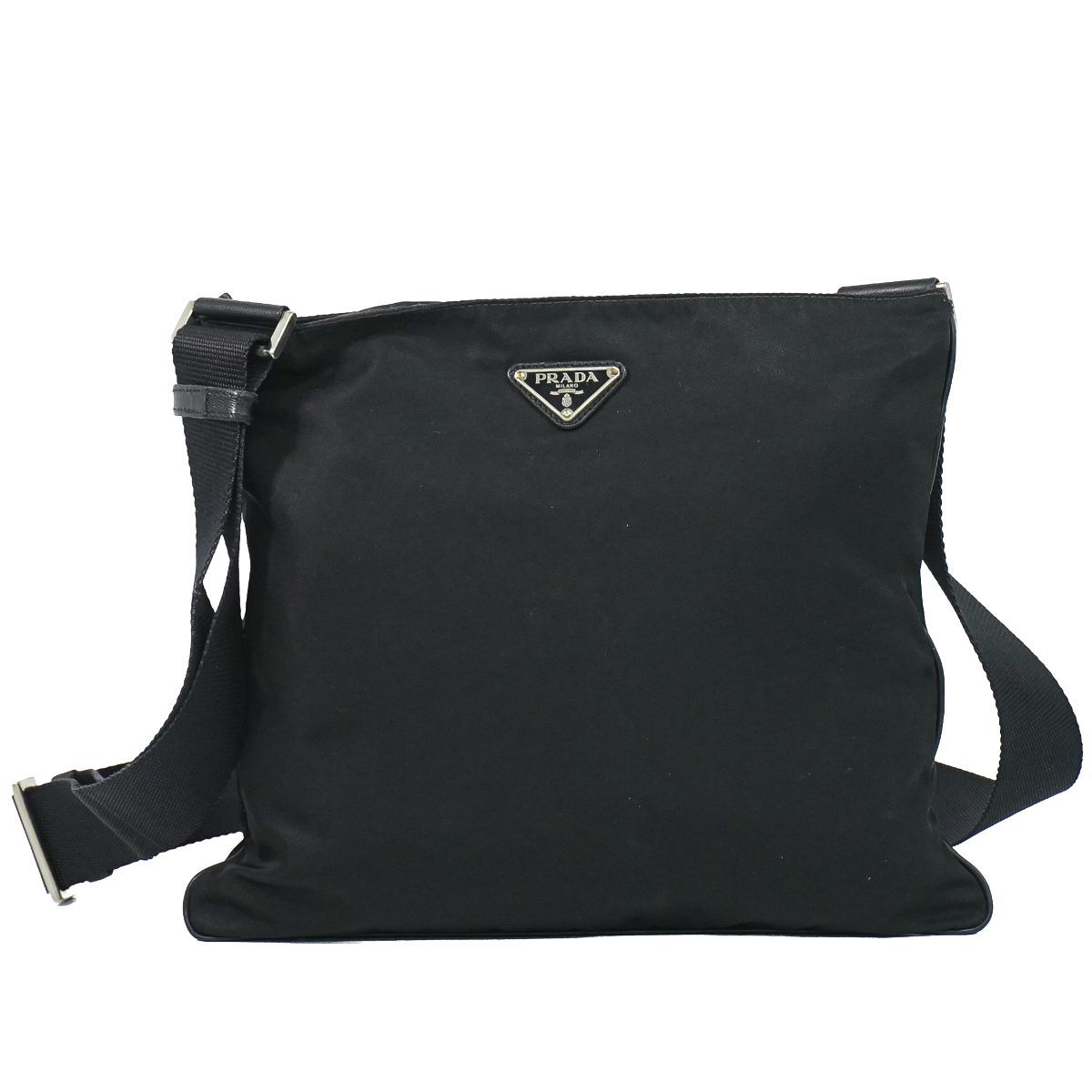 本物 プラダ PRADA ナイロン ショルダーバッグ ポシェット ブラック バッグ 中古・
