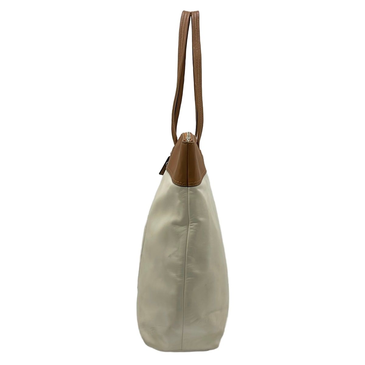 COACH(コーチ) トートバッグ ローラレザートート F18336 白×ブラウン