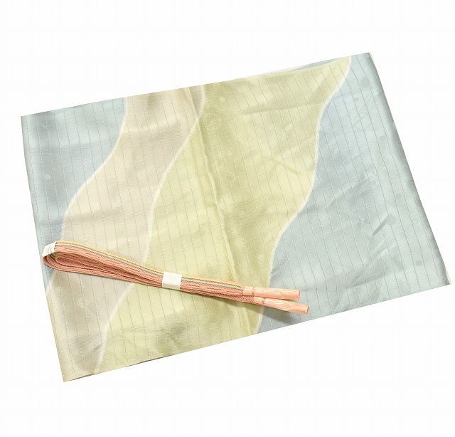 帯締め 帯揚げ セット 夏物 正絹 リサイクル和装小物 縮緬 小紋 紬 着付け小物 グレー ピンク色系 特品★★★★[ 和服 カジュアル着物 アウトレット レトロ アンティーク プチプラ お洒落 普段着 お稽古 アウトレット きもの kimono ] kkb2