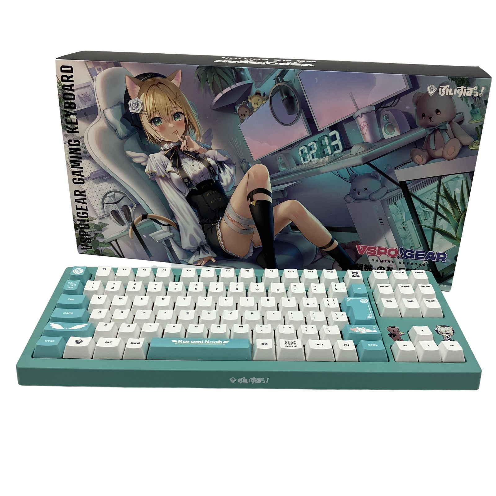ぶいすぽっ! VSPO! GEAR 胡桃のあ エディション ゲーミングキーボード PC周辺機器 ゲーミングデバイス 中古 C11303156