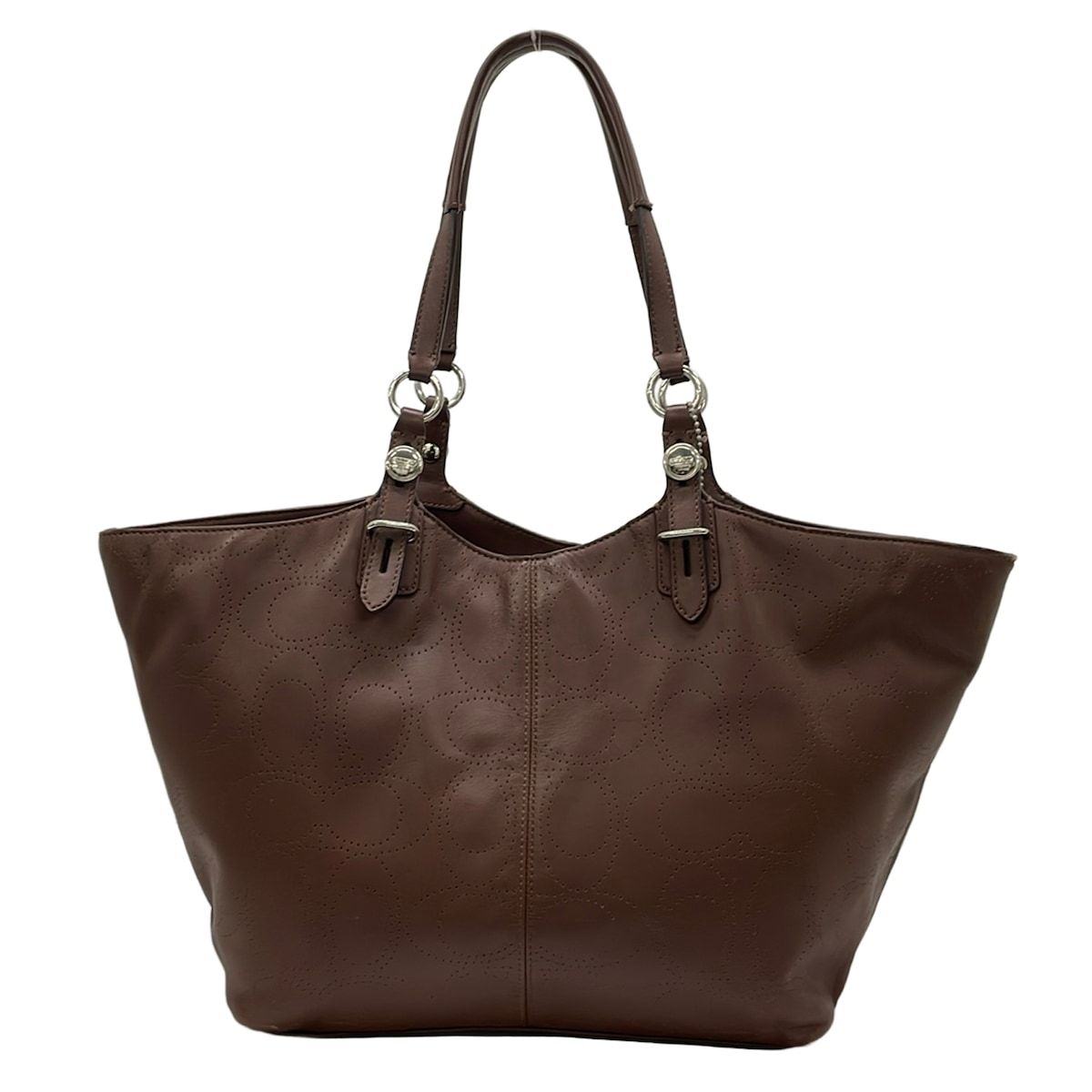 COACH(コーチ) トートバッグ - F17223 ダークブラウン パンチング レザー