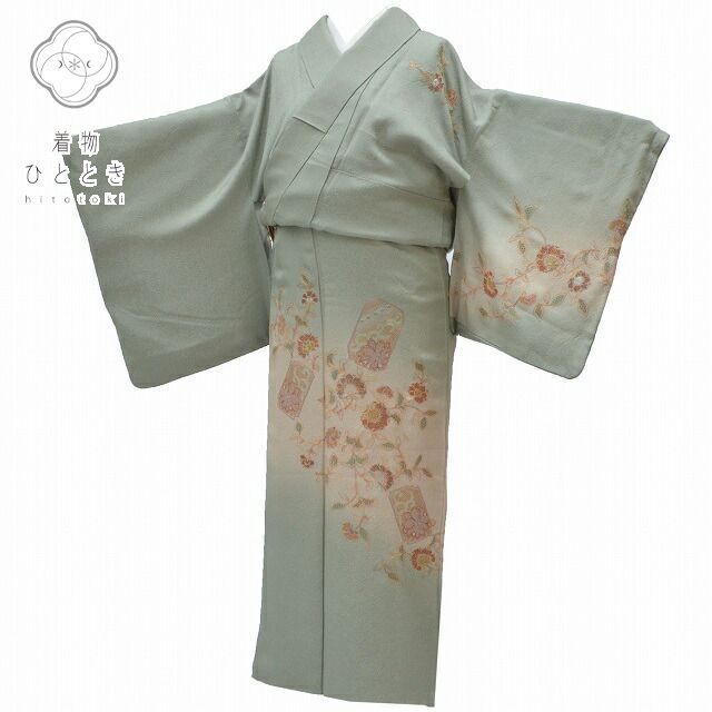 訪問着 リサイクル着物 付下げ 身丈150.7cm 裄丈62.7cm 正絹 仕立て
