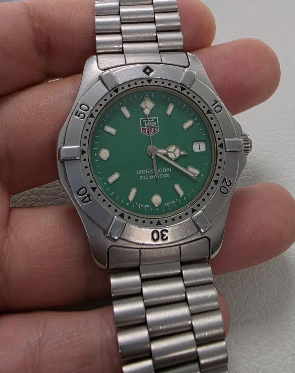 ヴィンテージ TAG Heuer タグ・ホイヤー プロフェッショナル グリーンダイアル