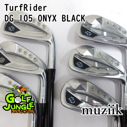 【中古】アイアンセット ムジーク TurfRider DG 105 ONYX BLACK S200 24アイアンセット 地クラブ カスタム スチールシャフト おすすめ メンズ 右 [3767]