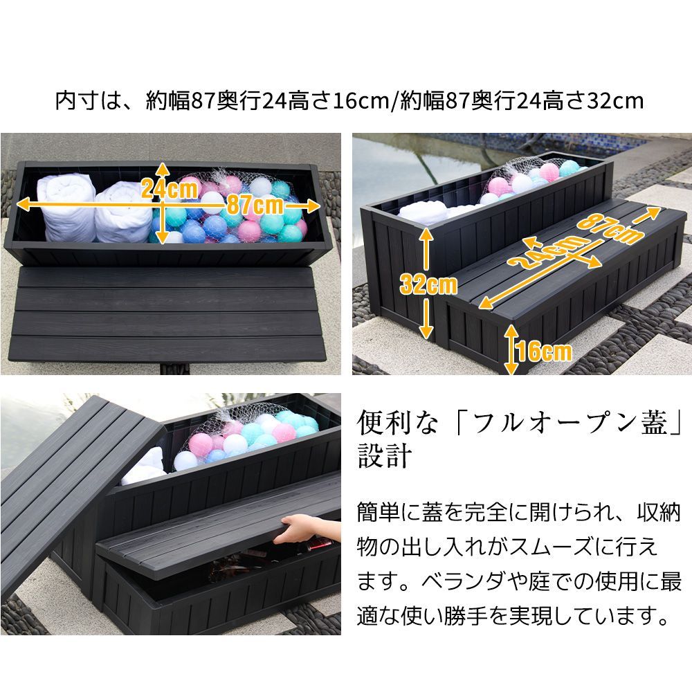 屋外収納ボックス ケース・ボックス・コンテナ ふた付き 「7月11日再 