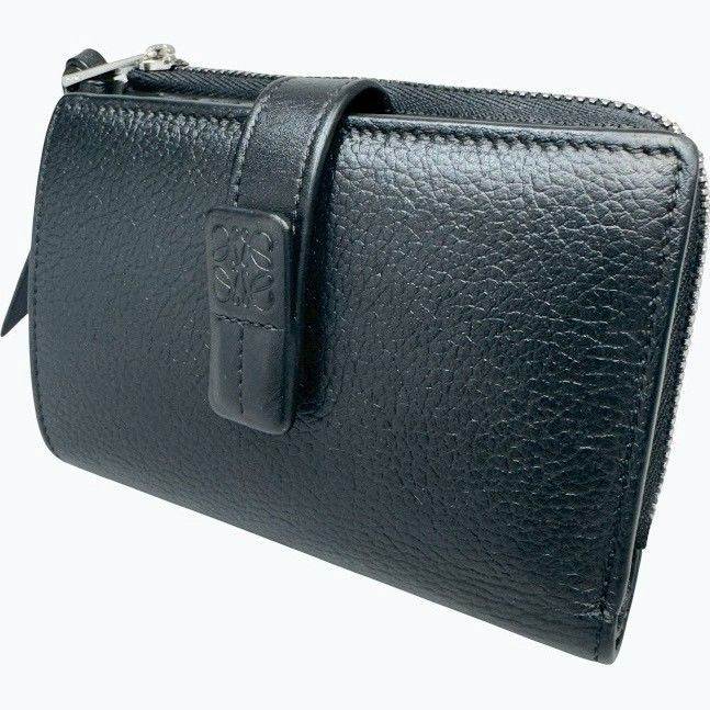 美品】LOEWE ロエベ アナグラム バーティカル コンパクト 二つ折り