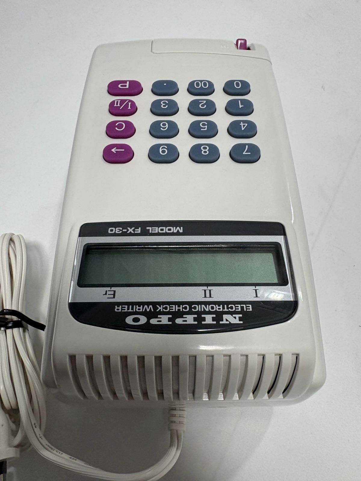 ○ ニッポー NIPPO チェックライター FX-30 8桁 電子式 1100-4510
