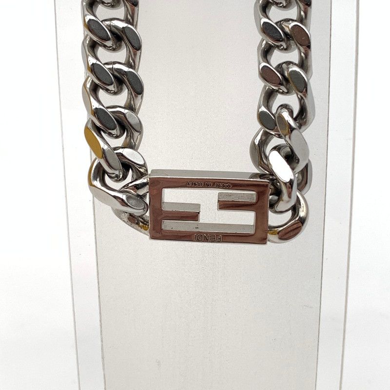 中古品】 FENDI フェンディ バゲット チェーン ネックレス